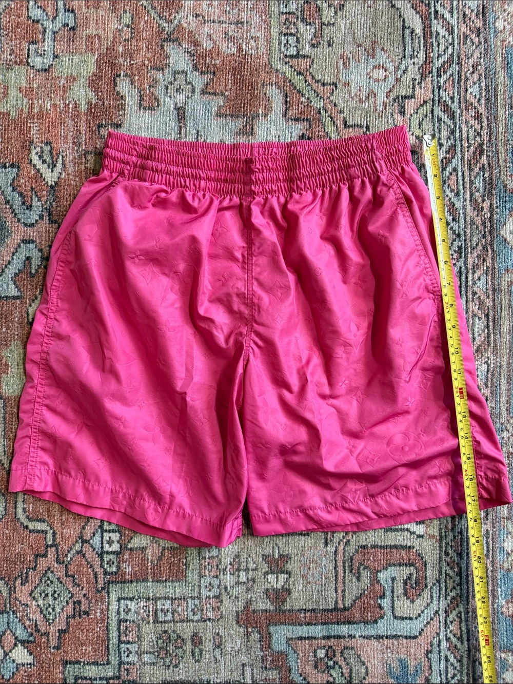 Louis Vuitton Hot Pink Men's Elastic-Waist Bermudas